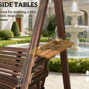 Sedia a Dondolo da Giardino in Metallo Contemporaneo per Soggiorno, Parco, Ristorante e Hotel - Product Image 4