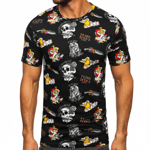 Camiseta de Hombre 100% Algodón, Transpirable, Tallas Grandes, con Logotipo Personalizado, Secado Rápido, Diseño Sólido, con Servicio OEM, Elegante - Product Image 1