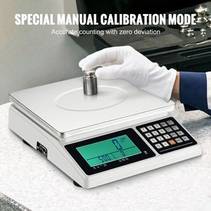 Bilancia Contapezzi Industriale Digitale Elettronica 30 kg x 1 g, Bilancia di Precisione con Funzione Tara 0.1g per Conteggio Inventario Monete, Unità G/kg/lb - Product Image 3