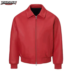 Autumn Winter <b>Men's</b> Casual Zipper <b>Leather</b> Jacket <b>Men</b> Clothing Slim <b>Long</b> Sleeve <b>Leather</b> Fashion Jacket Motorcycle Jacket - Product Image 1