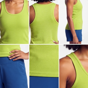 Cool Fabric Women <b>Set</b> Soft Touch Fabric Stretchy And Trendy Material Popular Tank Top And Shorts <b>Set</b> For Women's - Product Image 3