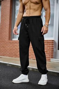 Wholesale 2027 <b>Men's</b> <b>Lightweight</b> 100% Polyester Workwear <b>Trousers</b> Casual Fitness Jogging Sports Custom Logo Slim Fit <b>Cargo</b> Pant - Product Image 5