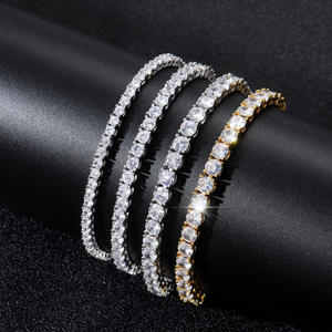 Silver Plated Synthetic Lab Grown Diamond IGI Certified Luxury Tennis Bracelet Unisex Wedding <b>Gift</b> Hip Hop Bling - Product Image 2