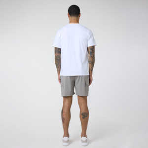Ensemble personnalisable léger pour homme : T-shirt uni et short en tissu éponge doux, style hip-hop, tailles variées, imprimé, prix raisonnable - Product Image 4