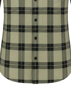 Chemise à carreaux noire décontractée et habillée pour homme, à manches longues, boutonnée, en flanelle de coton, pour le bureau, personnalisable - Product Image 6