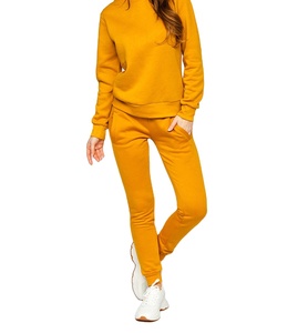 Chándal estampado de algodón 2025 para mujer de último diseño 100%, fabricante de ropa de invierno de Color sólido - Product Image 1