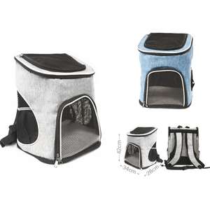 Mochila Plegable y Transpirable para Mascotas, Tamaño 34x28x42 cm, 2 Colores, para Paseos y Viajes en Auto - Product Image 1