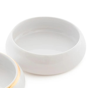 Bol de service en céramique blanc brillant, silhouette moderne et discrète, idéal pour les tables contemporaines, qualité alimentaire garantie - Product Image 1