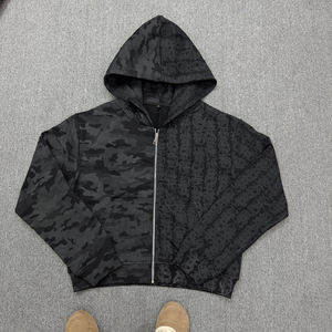 Sweat à capuche vintage ample pour homme, 500 g/m², 100 % coton, avec impression numérique intégrale et finition délavée premium. - Product Image 1