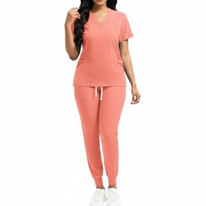 Woven Nurse <b>Scrubs</b> <b>Set</b> Unisex Medical Workwear for Hospital Staff and Daily Wear Comfortable High Quality <b>Scrub</b> Suits - Product Image 1