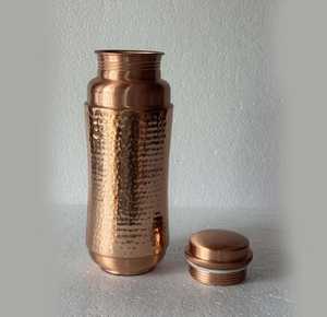 Lightweight Copper Water <b>Bottle</b> for Convenient Portability & Offering a <b>Blend</b> of Style & Tradition and Health Benefits Metal - Product Image 1