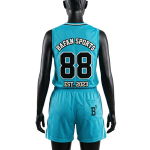 High Quality 150 GSM Lightweight <b>Mesh</b> Fabric Basketball Jersey Shorts <b>Set</b> Teal Custom Tackle Twill Logo Women's <b>Sets</b> - Product Image 5