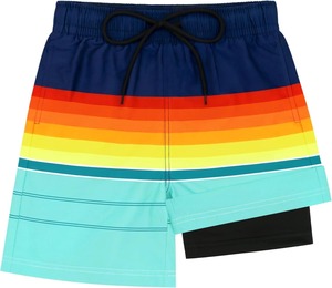 Shorts de bain pour hommes avec logo personnalisé, séchage rapide, vêtements de plage d'été, légers, taille élastique, shorts de surf, fabrication OEM - Product Image 3