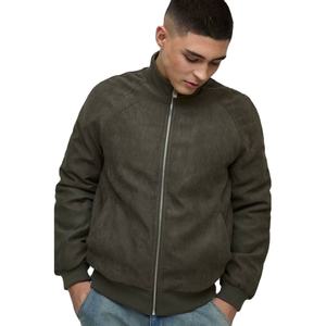 Chaqueta Bomber Casual para Hombre, Estilo Urbano, con Cierre de Cremallera, Cuello Redondo, Bordado de Conejo, Estilo Piloto, Holgada, para Invierno - Product Image 1