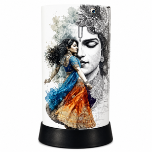 Radha Krishna LED Night <b>Lamp</b> Acrylic Spiritual Table Light <b>USB</b> Touch Decorative Bedside Janmashtami Diwali Gift Home Temple Room - Product Image 1