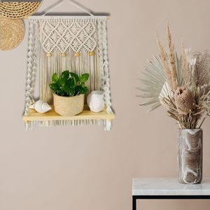 MORE Décoration murale en macramé bohème indien en coton tissé à la main pour chambre à coucher, couloir, chambres d'enfants et d'adolescents, toutes occasions - Product Image 2