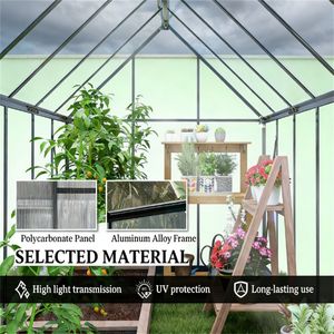 Serra da Giardino Nera Regolabile con Tetto Ventilato: Un'Opzione Elegante per il Tuo Spazio Esterno - Product Image 4