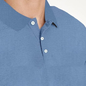 Camiseta Polo de Hombre de Alta Calidad, 100% Algodón, Corte Ajustado, Diseño Básico, Manga Corta, Tejido de Punto, Cuello Polo Informal - Product Image 3