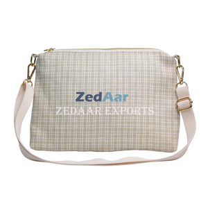 Bolso Bandolera de Lino Ecológico, Unisex, Moderno, Cómodo, Duradero, con Cierre de Cremallera, Correa Ajustable, Cadena Personalizada - Product Image 5