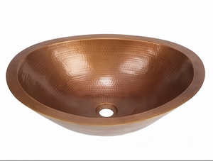 Évier en cuivre de luxe au design moderne et tendance, finition artisanale durable, idéal pour les cuisines et salles de bain élégantes - Product Image 1