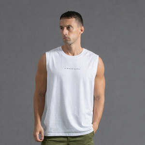 Cotton Breathable Knitted Sleeveless Casual <b>Men</b> Tank Tops Fitness <b>Singlet</b> Bodybuilding Workout Gym Shirts - Product Image 2