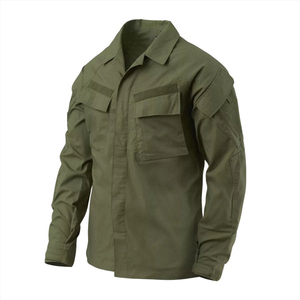 Chemise tactique à manches longues avec boutons sur le devant et poches poitrine, en tissu Oxford, uniforme de travail - Product Image 4