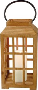 Farol de madera de diseño exclusivo y moderno, hecho a mano, artículo decorativo para decoración del hogar de estilo rústico y festividades. - Product Image 3