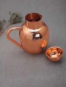 Royal Surai Design Copper <b>Jug</b> Pitcher Floral Black Finish Water Storage and Serving <b>Jug</b> Traditional Home Kitchen <b>Drink</b> - Product Image 6