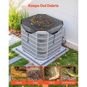 Copertura Universale 32x32 Pollici per Unità di Condizionamento, Protezione Superiore in Rete con Griglia a T e Coperture per Bocchette di Ventilazione - Product Image 5