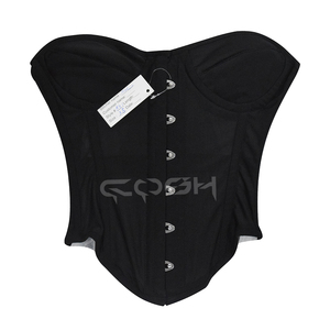 Corsé de malla negra elástica con varillas de acero y falda, estilo Fullbust |   Vendedores de vestidos sexys para fiestas y salidas nocturnas para mujeres - Product Image 2