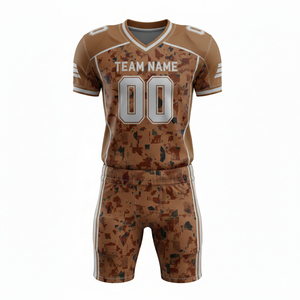 Uniforme de Fútbol Americano Personalizable al Por Mayor, Conjunto de Camiseta y Pantalones Cortos con Posición para Logotipo Frontal - Product Image 4