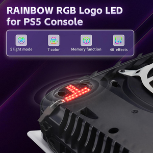 <b>For</b> PS5 Digital & Disc Edition Console RGB LED Logo <b>Light</b> Kit with 7 Colors and 40 Lighting Effects - Product Image 4