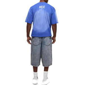 เสื้อยืดผู้ชายลายกราฟิกสตรีทแวร์ ผ้าฝ้าย ทรงโอเวอร์ไซส์ ระบายอากาศได้ดี แขนสั้น จำหน่ายส่ง รับผลิตแบรนด์ส่วนตัว - Product Image 2