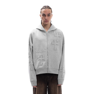 Sudadera con Capucha para Hombre, 100% Algodón, con Cierre Completo y Bolsillo, Transpirable y Ecológica, Marca Personalizada, Sudadera de Invierno - Product Image 1