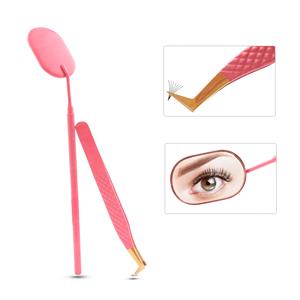Pinzas para Pestañas de Acero Inoxidable de Estilo Ruso, de Alta Precisión, con Aspecto Natural, Antiestáticas, con Tensión Equilibrada y Espejo de Belleza - Product Image 1