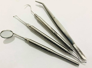 Manual Class I Dental Examination Kit with 1 Year Warranty Set of 3 Including <b>Plain</b> and Magnifying Mouth <b>Mirrors</b> - Product Image 3