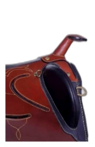 Selle de cheval en cuir australien de qualité supérieure, style western, avec quincaillerie en laiton, arceau en bois, tapis de selle embossé, selle d'équitation - Product Image 3