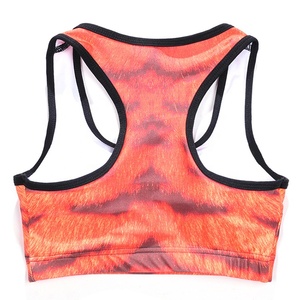 Nouveau soutien-gorge de sport pour femme en tissu élasthanne sans couture, imprimé par sublimation haute performance, rembourré, pour le yoga, la gym et le fitness - Product Image 5