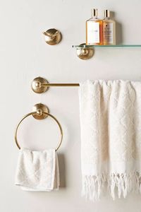 Luxury Solid Brass Bathroom Hardware Set Wall Mounted Towel Bar Towel Ring Robe <b>Hook</b> Toilet Paper Holder Glass <b>Shelf</b> Hotel Bath - Product Image 3