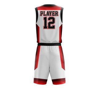 Tenues de basketball personnalisées, maillots de basketball respirants et réversibles, ensemble uniforme de basketball 100% polyester - Product Image 2