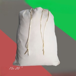 ถุงเก็บของผ้าฝ้ายรักษ์โลกแบบมีเชือกผูกธรรมชาติ - Product Image 3