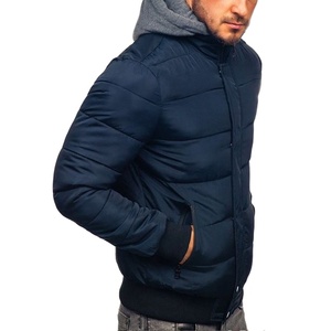 Sweat à capuche zippé en polyester solide de haute qualité pour homme, hiver, uni, avec impression de logo personnalisé, broderie, anti-plis, séchage rapide - Product Image 1