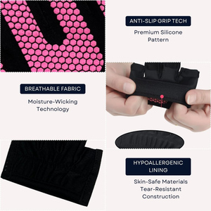 Agarraderas de Gimnasio para Fisicoculturismo y Gimnasia, Almohadillas Ajustables Antideslizantes, Super Agarraderas de Gimnasio, 2 Pares, Almohadillas de Fitness para Levantamiento de Pesas - Product Image 6