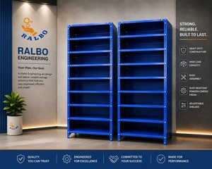 Estanterías de Ángulo Ranurado de Alta Resistencia, Estanterías de Almacenamiento de Acero Ajustables para Almacenes, Talleres y Fábricas - Product Image 1