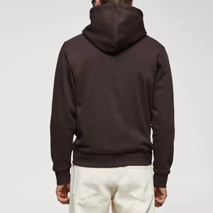 Sudadera con capucha premium color chocolate oscuro para hombre, suave, transpirable, mezcla de algodón, estilo casual, ropa de calle, sudadera de invierno. - Product Image 2