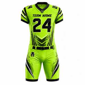 Vente en gros d'uniformes de football américain, ensemble de maillots et de pantalons personnalisés, 100% polyester, vêtements de sport respirants et performants, fournisseur - Product Image 1
