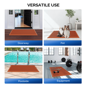 Durable 60*90*1cm Red Rubber Floor Mat Anti-Fatigue and Long-Lasting Rubber Flooring - Product Image 6