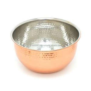 Cuenco para servir de cobre martillado puro para cocina auténtica, servicio tradicional, presentación elegante, accesorio de cocina duradero - Product Image 2