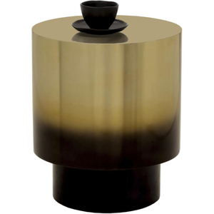 Mesas de Centro de Lujo con Base de Diseño en Metal de Calidad Superior con Acabado Antiguo en Latón, Forma Redonda Blanca, Aspecto Elegante - Product Image 6