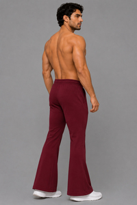 Pantalones de Yoga para Hombre con Pierna Ancha, Cintura Elástica, Poliéster y Algodón, Ropa Deportiva, Leggings Acampanados, Pantalón Deportivo Ajustado para Hombre - Product Image 4